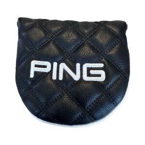 PING BLACK QUILTED Mallet Putter Headcover Golf Head Cover
